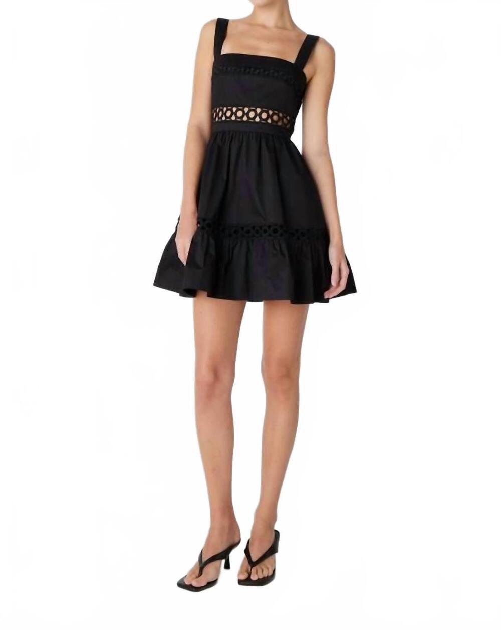 NEW JS71 joni flared mini dress in black